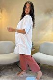 Made in Italy Cotton Nomi Ruched Tunic White